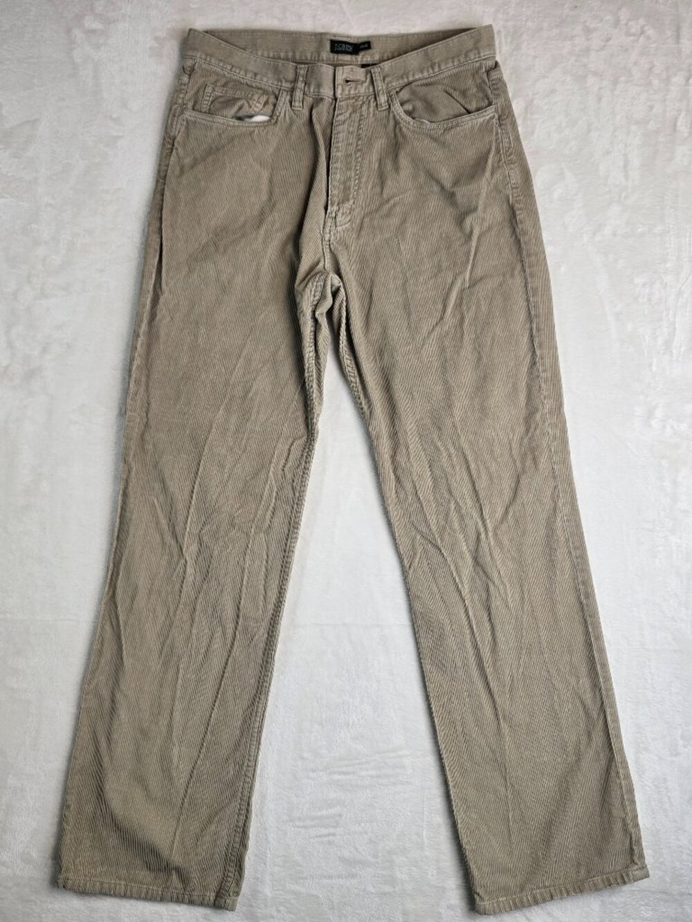 J.Crew Mens 33x32 Classic Straight Fit Corduroy Pants Light Brown